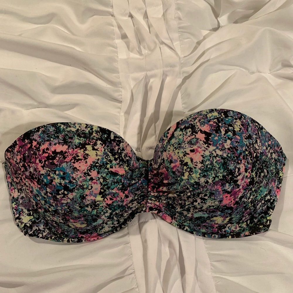 Victoria’s Secret paint splash strapless top